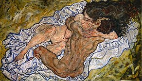 THE EMBRACE BY EGON SCHIELE LOVE PAINTING 